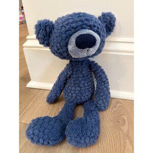 Gund Toothpick Ripple Plush Bear 16" Blue Stuffed Animal Soft Toy